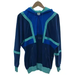 【中古】adidas　トラックジャケット　90s vintage　90年代　OLD　プルオーバー　ハーフジップ　ジャージ　フード　ワンポイント　プリント　スポーツ　古着　/0129