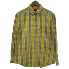 【中古】Levi's　チェックシャツ　長袖　トップス　ボタンダウン　胸ポケット　赤タブ　スモールe　アメカジ　古着　/1552