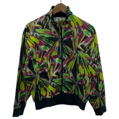 【中古】adidas　トラックジャケット　90s vintage　90年代　OLD　ジャージ　ハイネック　フルジップ　総柄　ブランドロゴ　デサント社　ATS-917　日本製　スポーツ　古着　/1930