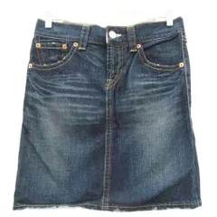 リーバイス Levi's 941 デニムスカート 台形スカート M 青 ブルー ミニ丈 ウォッシュ加工 /SM31 ■GY58