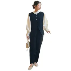 【新品】 [神戸レタス][ プチレ ] スーツ レディース セレモニー 3点セット フォーマル セットアップ 入学式 卒園式 [X471] S プチ ネイビー 1