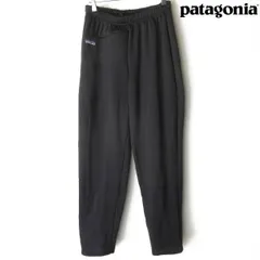 美品 USA製 patagonia パタゴニア ポーラテック フリース パンツ 黒 WOMEN'S-M ブラック レディース グリッドフリース D153-25-0005ZV