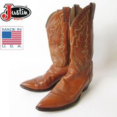 USA製 Justin ジャスティン ウエスタンブーツ 茶系 10D 28cm - メルカリ