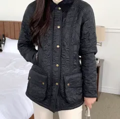 BARBOUR ビデネル タートルネック キルト ジャケット UK10