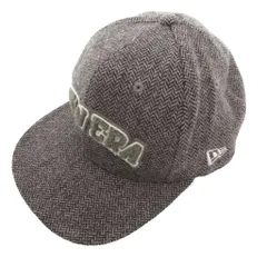 ニューエラ NEW ERA キャップ 帽子 ヘリボーン柄 ロゴ刺繍 ウール グレー  /KR