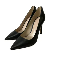 ディーゼル DIESEL レザーパンプス ハイヒール バックジッパー 38 ブラック