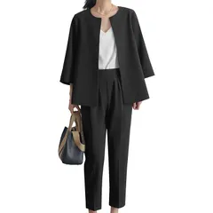 【新品】 [Formemory] スーツ レディース 夏 セットアップ 卒業式 スーツ レディース 洋服 ジャケット レディース スーツ スーツ レディース 2点セット パンツスーツ ママ ママスーツ 人気 ジャケット 体型カバー 母 入学式 入園式 卒園 1