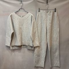 NATURAL BEAUTY BASIC ナチュラルビューティーベーシック  圧縮ジャージ カットソー セットアップ ベージュ S レディース USED
