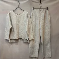 NATURAL BEAUTY BASIC ナチュラルビューティーベーシック  圧縮ジャージ カットソー セットアップ ベージュ S レディース USED