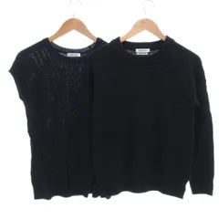 ニューヨーカー NEWYORKER ニット セーター 2点セット まとめ 長袖 ノースリーブ M 紺 ネイビー /JS