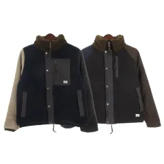 ジムマスター gymmaster リバーシブル マウンテンジャケット ボア ネイビー ブラウン系 S 251218E ■FF