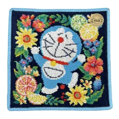 FEILER(フェイラー) 小物美品  - ダークネイビー×ライトブルー×マルチ ハンドタオル/ドラえもんフルーツミックス/DORAEMONコラボ