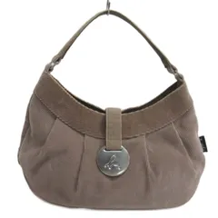 アニエスベー agnes b. コーデュロイ ハンドバッグ ブラウン