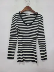 COLZA ストライプ Vネック ニット