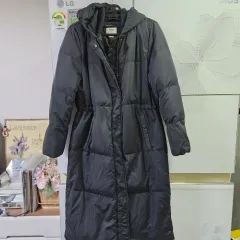 A+G フード ロング グース ダウン ブラック 66 サイズ