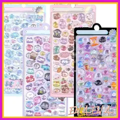 MINGYI TECH 3dシール 立体シール 4枚セット かわいい 立体 キラキラ 女の子デコシール 携帯電話飾り用 DIY用 手帳 手芸 贈り物 0