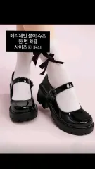 ブラックメリージェーン フラットフォーム シューズ