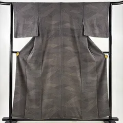「縁」150ｃｍ～157ｃｍ 一越地 寄せ柄 江戸小紋 正絹 Ｆ０５６ 美品】 江戸小紋 身丈158.5cm 裄丈69.5cm L 袷 落款あり 寄せ型 小花