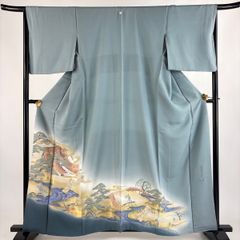 単衣 付下げ 建造物 花草模様 しつけ糸 KK-2354 - メルカリ