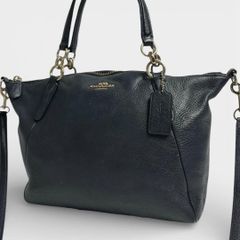 COACH 2way ケルシー サッチェル ショルダーバッグ ハンド 濃紺 - メルカリ