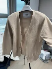 nob ジップアップ カーディガン ベージュ