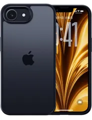 ★CASEKOO iPhone 16e 用 ケース 耐衝撃 滑り止め 指紋防止 米軍MIL規格 マット仕上げ ストラップホール付き 黄変防止 耐久性 カバー phone16eケース いphone16e用 6.1 インチ (マットブラック)