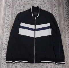 kai-aakmann ブラック バイカラー ブルゾン ジャケット L