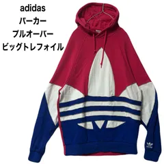 adidas アディダス ビッグトレフォイル柄  パーカー M