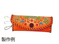 3連キーケースキット 無地 4×10cm 皮革キット キーケース レザークラフトぱれっと