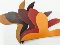 【オーバーレイパーツ】飾り用 センター 前半10色（全20色） 10.5×6cm 1.0mm厚 1枚 皮革キット ウォレット レザークラフトぱれっと