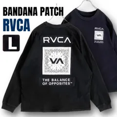 RVCA ルーカ★バンダナパッチ ロンT/長袖Tシャツ★ドロップショルダー★度詰めコットン★ブラック★メンズL    #2602F017のサムネイル