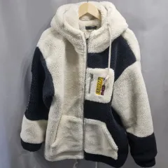 バイカラー ボア フリース ジップアップ アウター