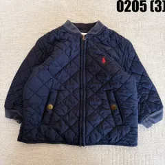 12M ポロ ラルフローレン キッズ ネイビー キルティング ジャケット