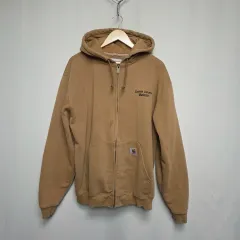 Carhartt カーハート メンズ USAヴィンテージ ブラウン フーディー ジップアップ L