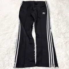 古着 adidas アディダス トラックパンツ スリーストライプス ブラック 2512-431
