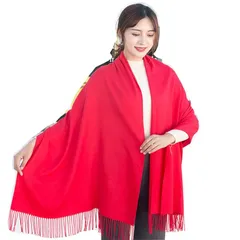 [ZAMLYSYS] 【22色】マフラー レディース ふわふわ メンズ カシミヤタッチ 無地 上質 軽量 暖かい 春秋冬 柔らかい ロングマフラー 防寒 大判 冷房対策 やさしい肌ざわり 結婚式 通勤 パーティー 旅行 (レッド-36)