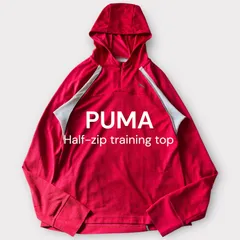 PUMA　プーマ　ハーフジップ　トレーニングトップス　スポーツ　ジム　長袖Tシャツ　カジュアル　アウトドア　レディース　ピンク　M