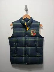 POLO RALPH LAUREN ポロラルフローレン タータンチェック ダウン ベスト 14/16t
