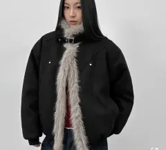 our cabinet BLACKUP modimood シオヤ ファー ダウン ムートン ブラック