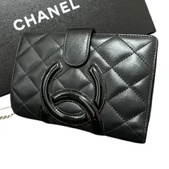 CHANEL シャネル カンボンライン マトラッセ ミディアム 二つ折り財布