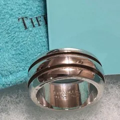 希少★Tiffany シルバー リング ￼ グルーブド ダブルライン￼￼ 11号