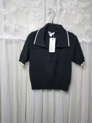 新品 Bujian 黒色 半袖ニット