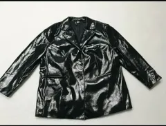 H&M エナメル ブラック レディース ジャケット レディース 105