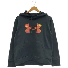 古着 レディースMD UNDER ARMOUR/アンダーアーマー 裏起毛 スウェットプルパーカー スポーツウェア カジュアル ブラック 1373056 gl00561