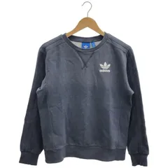 古着 メンズS adidas originals/アディダス オリジナルス スウェットシャツ スポーツウェア カジュアル ネイビー/ホワイト BR4204 gl00586