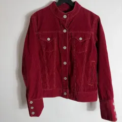 GAP ギャップ コーデュロイ ジャケット レディース レッド (S)