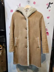 UNIQLO U フード ロング ムートン コート M