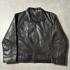 1990s “Polo Ralph Lauren” Leather Zip Jacket