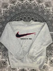 ナイキ BIG スウッシュ 刺繍 90s スウェットシャツ