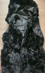 ブラック フード ファー ベスト ダウン ベスト